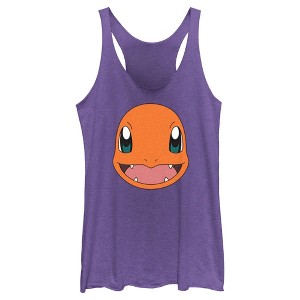 Women's Pokemon Charmander Smile Racerback Tank Top - 1 of 4
