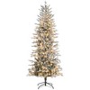 NicBex 7.5ft Prelit Snow Flocked Artificial Christmas Tree with 850 Branch Tips, 350 LED Lights and Metal Stand for Indoor - 2 of 4