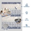 Modern Washable Area Rug for Living Room, Floral Pattern Floor Rug with Non Slip Backing, Low Pile Stain Resistant Floor Carpet - 3 of 4