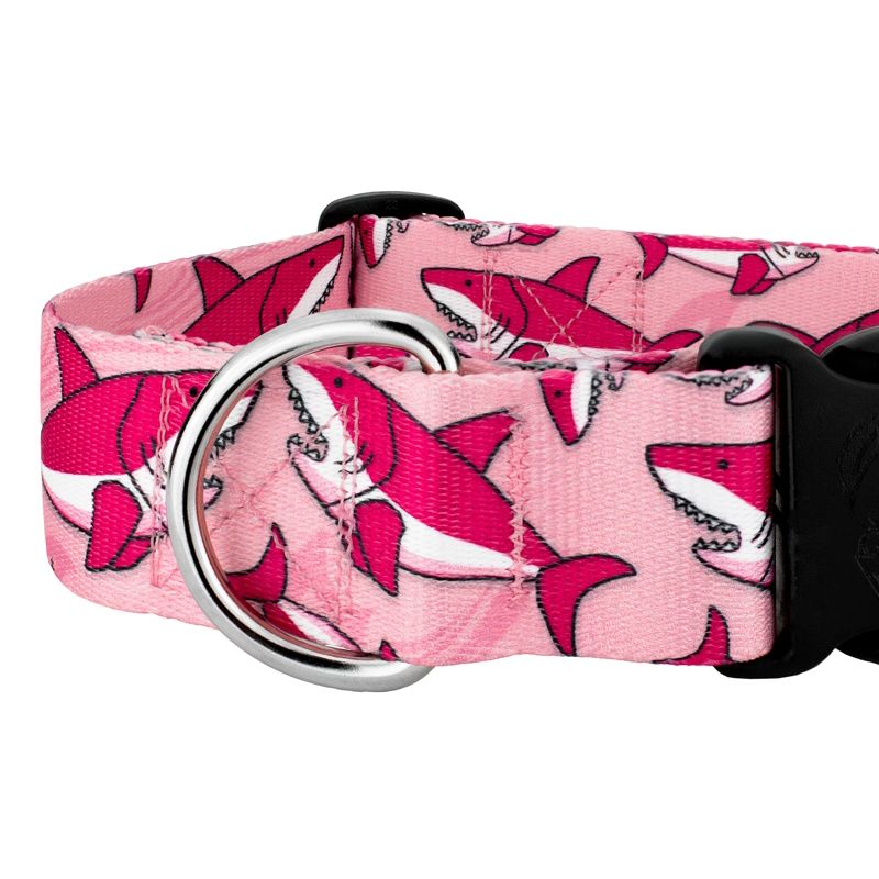 Country Brook Petz 1 1/2 Inch Deluxe Pink Sharks Dog Collar, 4 of 5