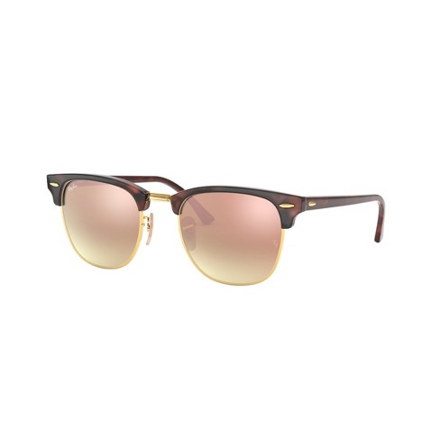 toevoegen aan huid pastel Ray-ban Clubmaster Rb3016 51mm Gender Neutral Square Sunglasses Copper  Gradient Flash Lens : Target