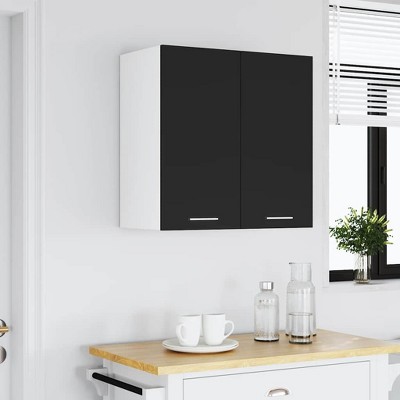 CLIHOME Hanging Storage Cabinet, Engineered Wood Kitchen Furniture, Ample Storage with Doors