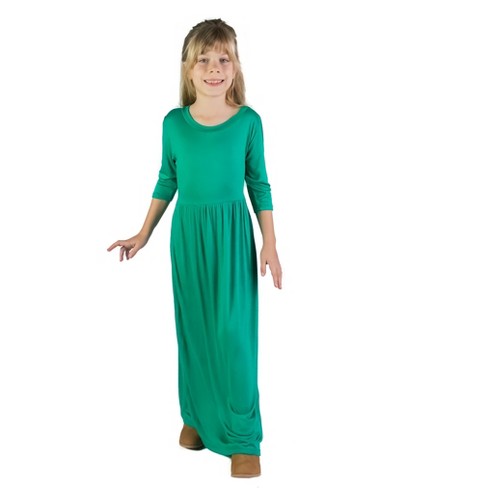 24seven Comfort Apparel Womens Long Sleeve Maxi Dress