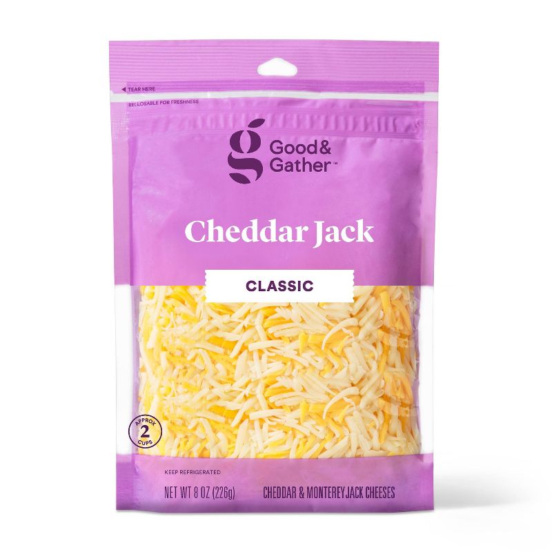 Shredded Cheddar & Monterey Jack Cheese - 8oz - Good & Gather&#8482;, 1 of 5