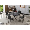 Dexmalle Mid Century Mable Patterned Modern Square Dining Table - 4 of 4