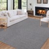 Modern Solid Rug Washable Non Slip Backing Rug Low Pile Floor Carpet for Living Room Bedroom - 2 of 4