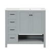 KIGFTSOD 36" Bathroom Vanity with Sink Top, Bathroom Vanity Cabinet with Two Doors and Two Drawers - 3 of 4