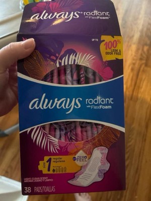 Always Radiant Teen Feminine Pads with FlexFoam, Regular, with Wings, –  PURILLEY