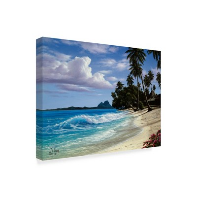 Trademark Fine Art -Anthony Casay 'Tropical Beach' Canvas Art