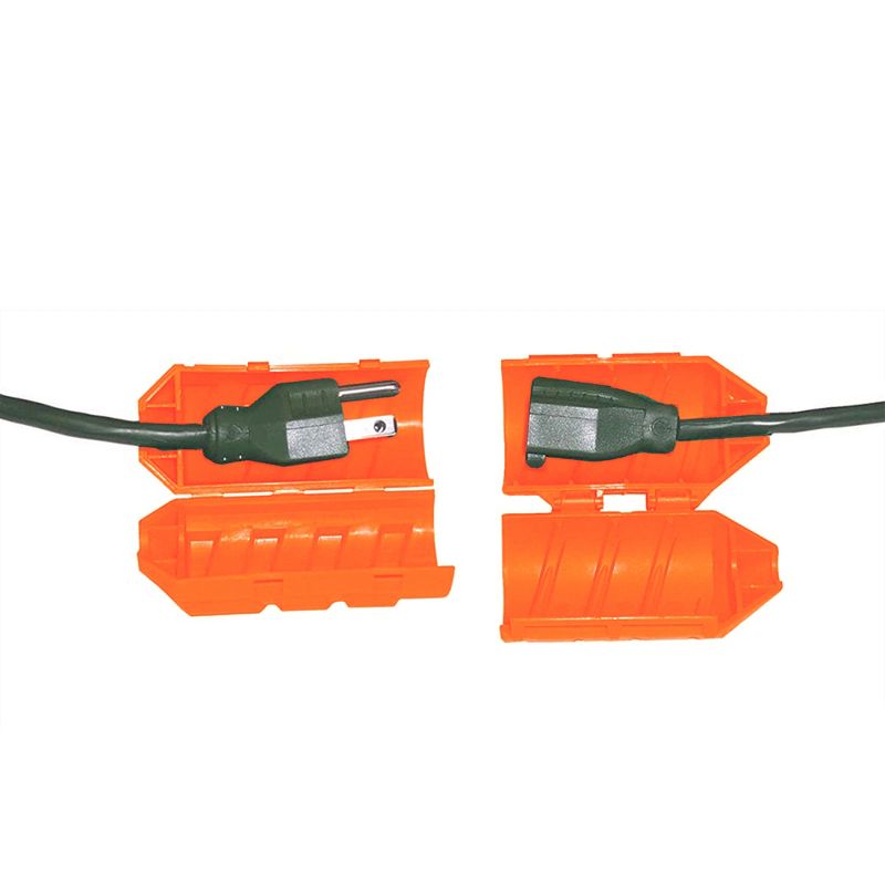 Farm Innovators FI-CC-1 Cord Connect Water Resistant Electrical Power Extension Cord Plug In Connection Protector Seal with Watertight Gasket, Orange, 2 of 7