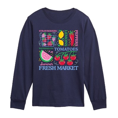 Boys' - Instant Message - Summer Fresh Market Long Sleeve Graphic T-Shirt
