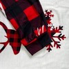 cheibear Christmas Deer Long Sleeve Tee and Plaid Pants Loungewear Family Pajama Sets - 4 of 4