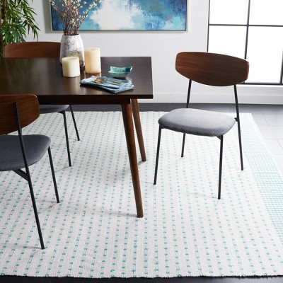 Ivory Cotton Coastal Charm 6' Square Handwoven Rug