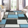 Acekool Washable Runner Rug 4x6: Non-Slip Geometric Carpet for Hallway, Living Room – Dark Blue, Foldable & Fast-Drying - 2 of 4