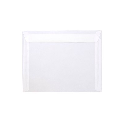 JAM Paper 9.5 x 12.625 Booklet Translucent Vellum Envelopes Clear 2851377
