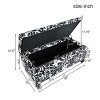 Syemin Ottomans and Benches Floral Storage Ottoman, Multi-Functional Footrest Seat, Upholstered Ottoman with Storage, White, 38.25"*19.25"*16.5" - 3 of 4