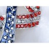 Anna-Kaci Crystal Rhinestone 4th of July American USA Flag Patriotic Pin Brooch - 4 of 4