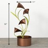 32"H Sullivans Cala Lily Water Fountain, Copper - 4 of 4