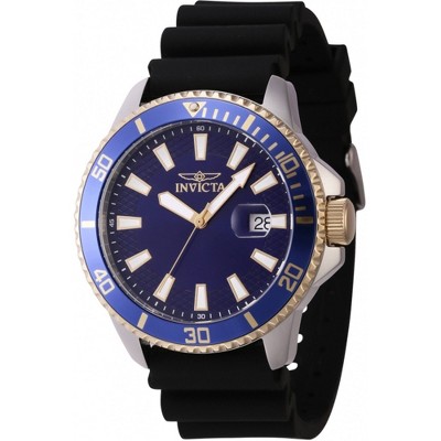 Invicta 46133 Men's Pro Diver Date Blue Dial Black Strap Watch