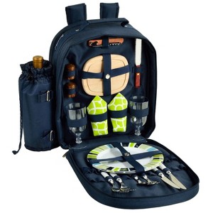Picnic at Ascot Two Person Picnic Backpack with Soft Sided Cooler - 1 of 3