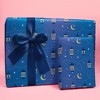 Big Dot of Happiness Eid Gift Wrapping Paper Roll,Blue and Gold Ramadan Wrapping Paper, Eid Mubarak Gift Wrapping, 24 in x 7 feet, 1 Roll - 2 of 4
