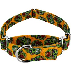 Country Brook Design Sugar Skulls Martingale Dog Collar (1 Inch, Large) - 1 of 4