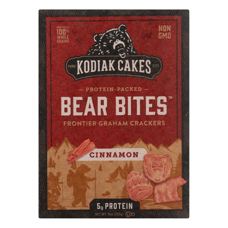 Kodiak Cakes Protein Packed Cinnamon Graham Cracker Bear Bites - Case of 8/9 oz, 2 of 9