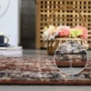 Washable Vintage Floral Print Living Room Rugs, Distressed Print Soft Non Slip Bedroom Carpet, Large Stain Resistant Dining Room Rugs - 4 of 4