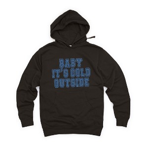 Simply Sage Market Women's Graphic Hoodie Distressed Baby It's Cold Outside - 1 of 3