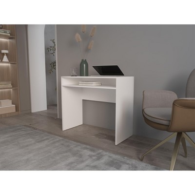 PAGED Computer Desk Modern Office Desk with Large Open Storage Shelf for Office and Study