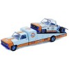 M2 Machines Chase 1973 Chevrolet C30 Wedge Truck & 1978 Chevrolet Silverado 10 Bedless Gulf Livery Auto Haulers Limited Edition - 2 of 2