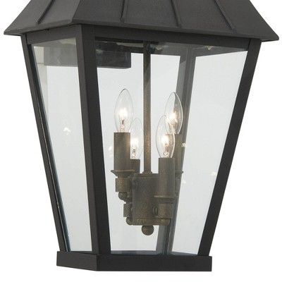 Black and Gold Glass 4-Light Dimmable Sconce