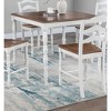 NicBex 5-Piece Vintage Style Dining Table Set & Armless Chairs for Kitchen,Dining Room,Modern Dinette Set with Solid Wood Frame - 3 of 4