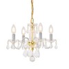 Elegant Lighting Rococo 4 light Red Pendant Bordeaux (Red) Royal Cut Crystal - 3 of 4