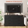 Modern drawer dresser with 6 drawers, solid structure, deep drawers, with anti-tip device, suitable for home, office, living room - 3 of 4