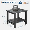GustoWave Outdoor Side Table 18 x 15 inch,  2-Tier Patio Side Tables for Outside, All-Weather End Table for Patio Pool Deck - 3 of 4