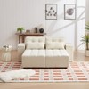 TiramisuBest Convertible 3 in 1 Sleeper Sofa and Sectional Sofa with 4 Storage Space for Living Room,Corduroy Couch With 4 pillows,Corduroy - 3 of 4