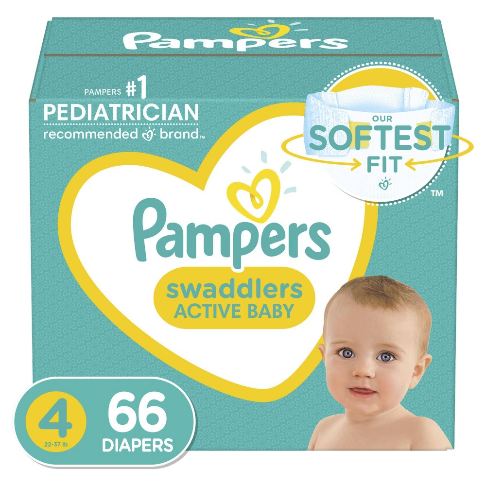 Pampers Swaddlers Disposable Diapers Super Pack - Size 4 (66ct)