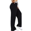 Clearlove Womens Yoga Sweatpants Wide Leg High Waisted Lounge Pajamas Pants Comfy Workout Loose Pants with Pockets - 2 of 4