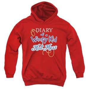 Boys’ Diary Of A Wimpy Kid Hot Mess Logo Hooded Sweatshirt - 1 of 4