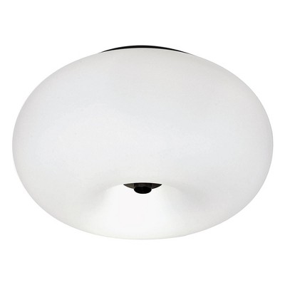 15" 2-Light Optica Semi-Flush Mount Wall Sconce with Shade Black - EGLO