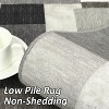 Non-Slip Washable Rugs, Low Pile Ultra-Thin Geometric Rug, Contemporary Boxes Print Color-Blocked Soft Carpet for Living Room Bedroom Home Office - 4 of 4