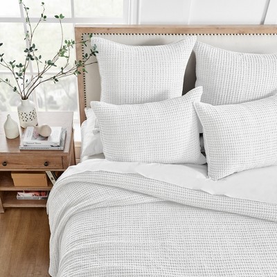 Bright White Full Reversible Microfiber Bedspread Set