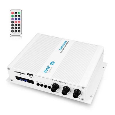 Pyle 4-Channel Bluetooth Marine Amplifier - White