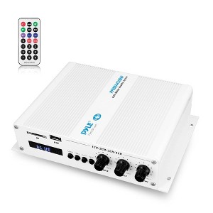 Pyle 4-Channel Bluetooth Marine Amplifier - White - 1 of 4