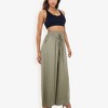 Anna-Kaci Women's High Waist Wide Leg Palazzo Pants With Drawstring Waist And Relaxed Fit - 2 of 4