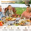 ROVSUN 5QT 4 Packs Round Chafing Dish Buffet Set with Glass Lid & Lid Holder for Parties - 4 of 4