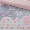 4 Pcs Lovely Cloud Print Cotton Duvet Set, All Season Home Textile fits Child's Bedroom Decor, Pink, Twin - image 3 of 4