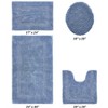 Lux Premium 100% Cotton Tufted Solid Reversible 4 Piece Bath Rug Set – Ultra-Soft, Water-Absorbent, Durable, Machine Washable Bathroom Rug - 2 of 4