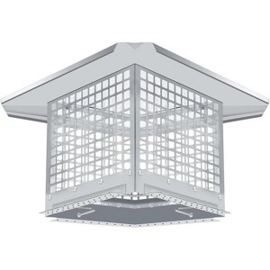 COZONY Chimney Cap 304 Stainless Steel Mesh Cover, Weatherproof Spark Arrestor with Easy Bottom Installation, Outdoor Flue Tile Guard, Silver - 1 of 4